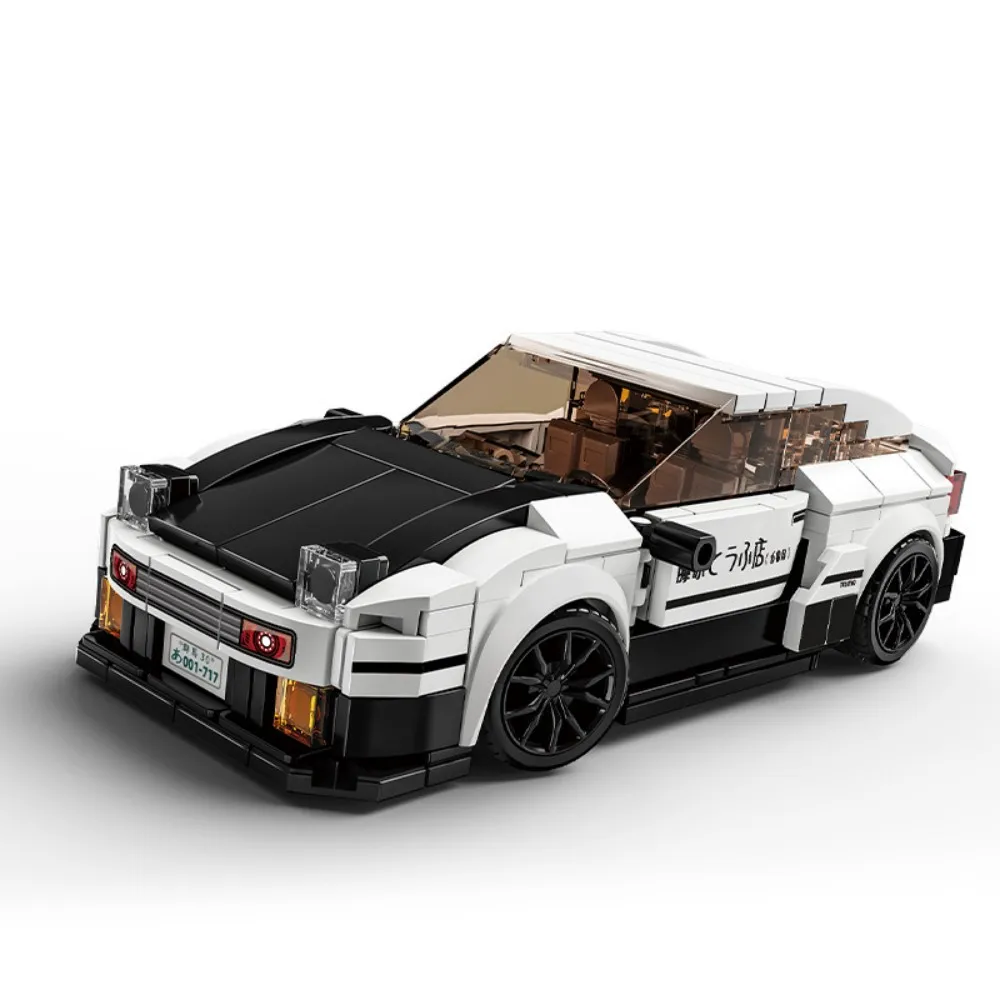 Blocchi da Costruzione Modello Auto da Corsa GT, Supercar da Corsa Initial D, Giocattolo Garage in Mattoncini, Regalo di Natale per Bambini