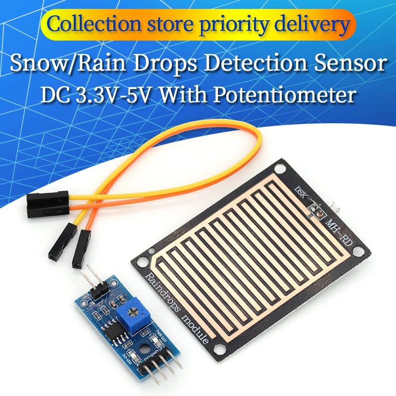 Snow / Raindrops Detection Sensor Module Rain Weather Module Humidity For Arduino