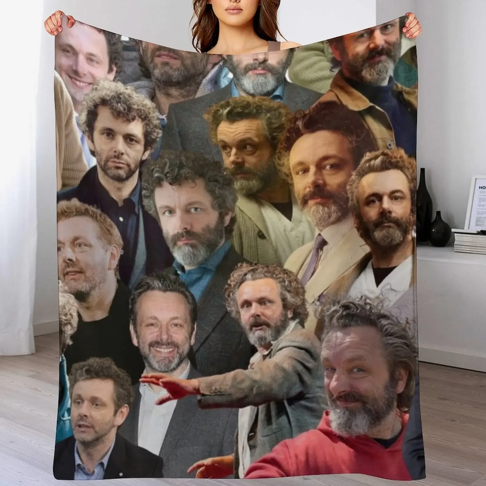 

michael sheen photo collage Throw Blanket Warm Comfortable Blanket Gift for Parents Friends