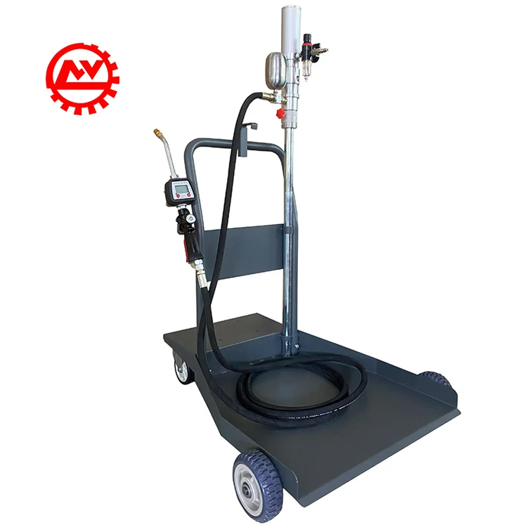 

High Viscosity Pneumatic 200 Liters Motor Engine Lubrircating Lube Distributor Oil Barrel Trolley With Pump