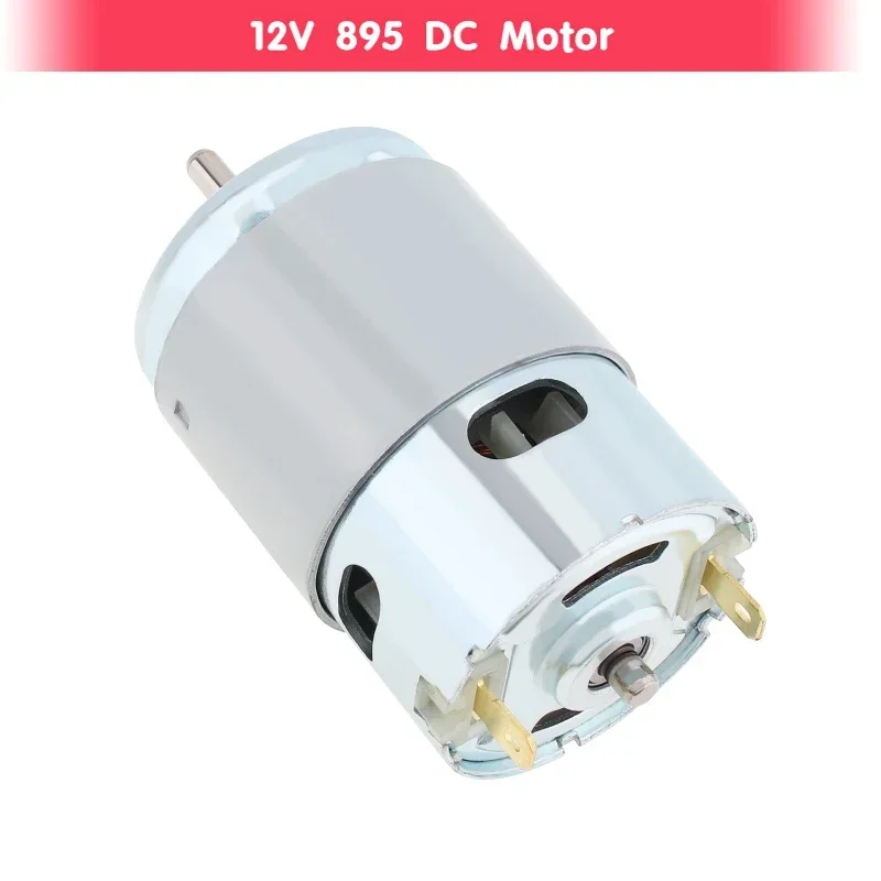 

895 DC Motor 12V 3000-6000RPM High-speed Large Torque Motor for DIY Model Car / Drill / Micro Machine with Double Ball Bearing