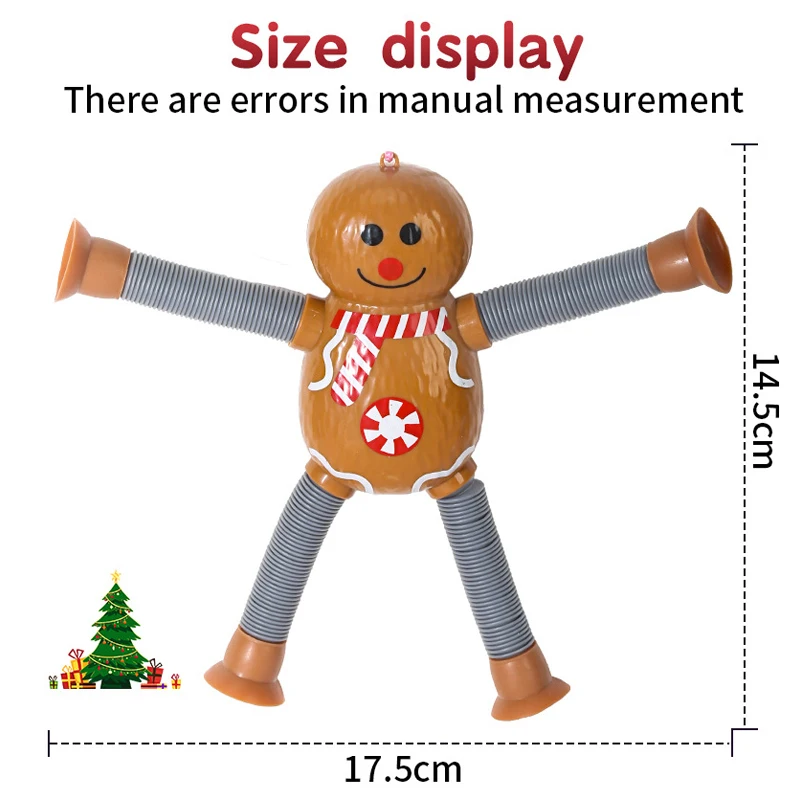 Kids Suction Cup Toys Christmas Telescopic Giraffe Stretch Tubes Stress Relief Sensory Bellows Anti-stress Squeeze Toys