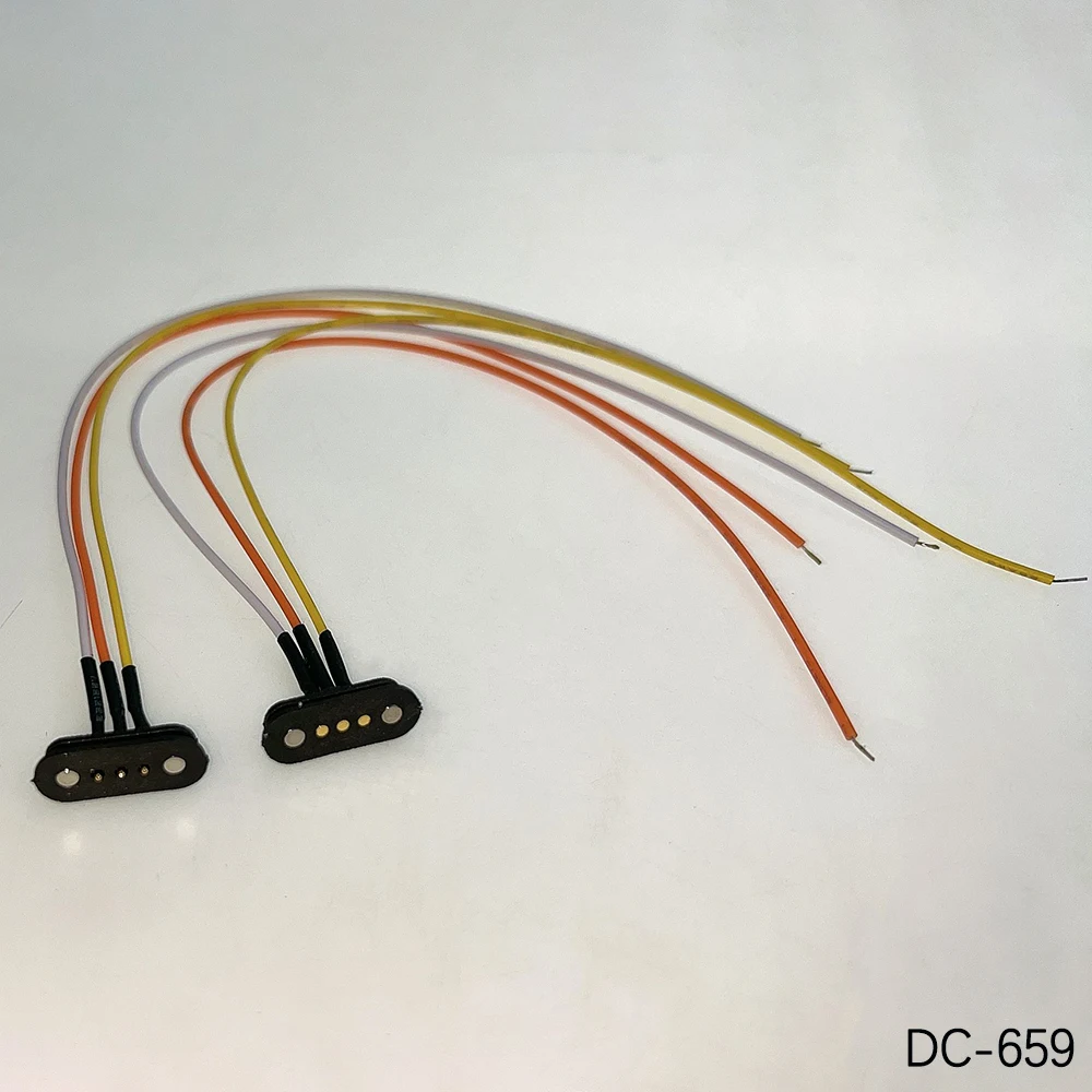 1 Paar 2A DC Magnetischer Pogo-Pin-Stecker 2-Pin 3 4 5P Pogopin Stecker Buchse Abstand 2,8mm 2,5mm Federbelasteter DC-Stromanschluss DC-Stecker – Detail 14