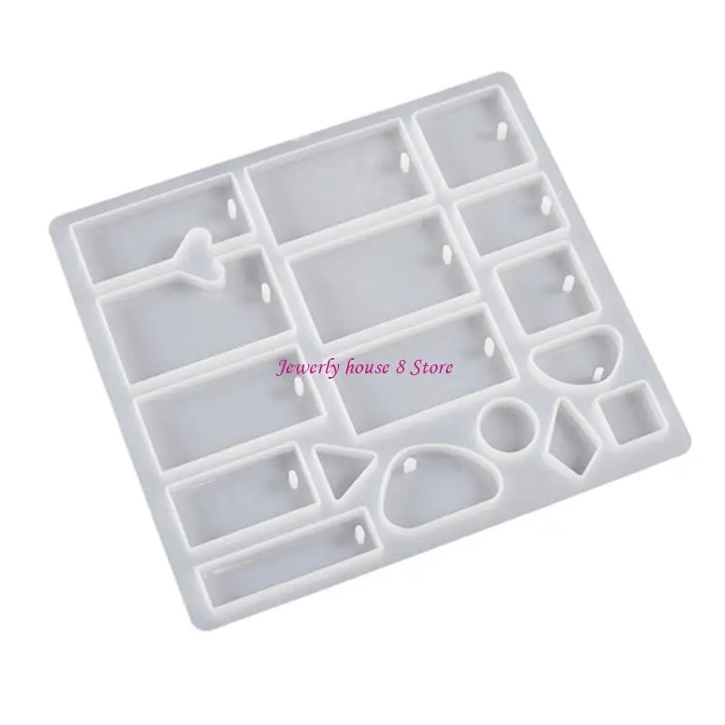 

4Pcs Diy Crystal Epoxy Earrings Jewelry Molds Hanging Pendant Decoration Multiple Styles Irregular Mirror Silicone Mold