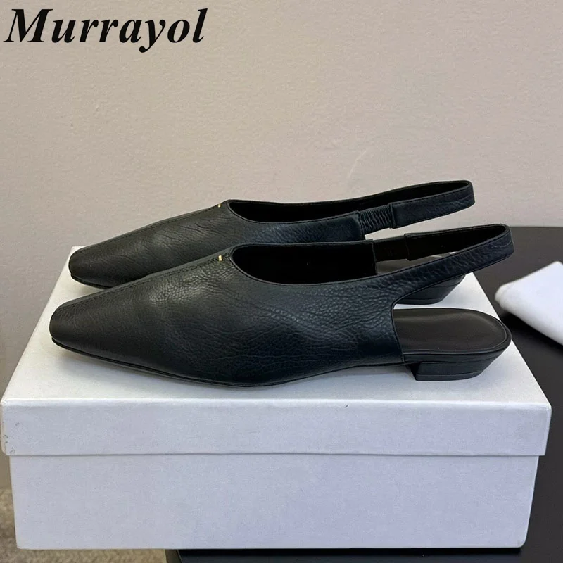 Low Heel Pumps Women Pointed Toe Real Leather Shallow Mouth Single Shoes Ladies Office Commuting Shoes Zapatos De Mujer 2026