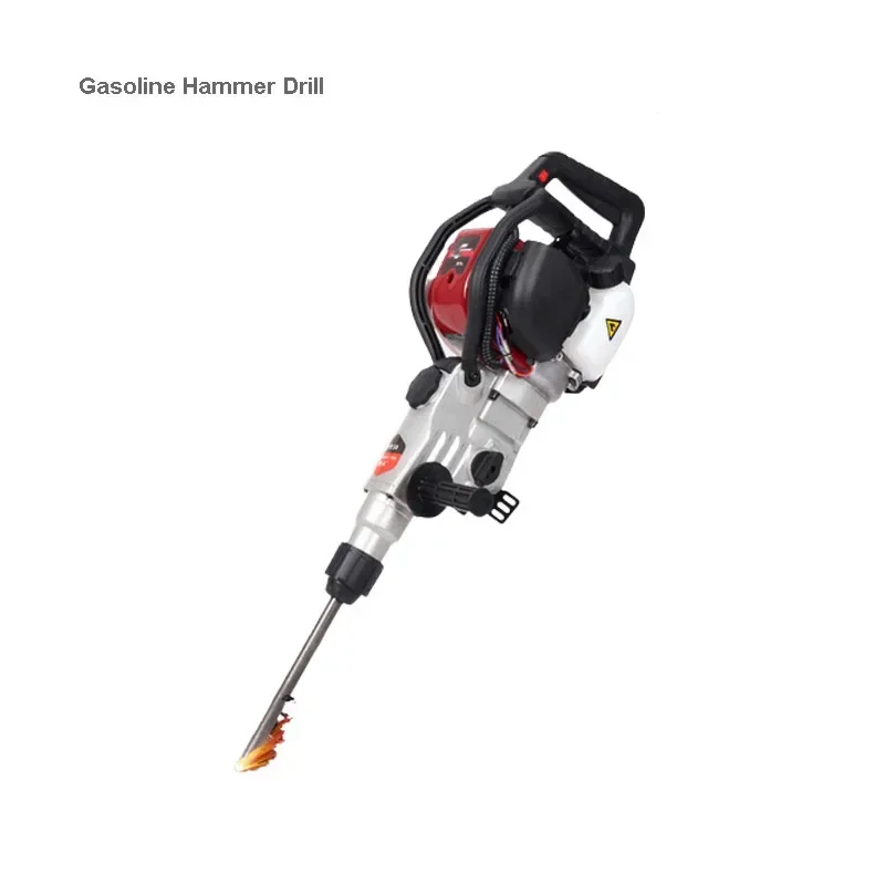 Gasoline Pick Four-Stroke Rock Drill 1900w Multi-Function Gravel Trencher Transplanting And Soil Excavation Tools Impact Dril