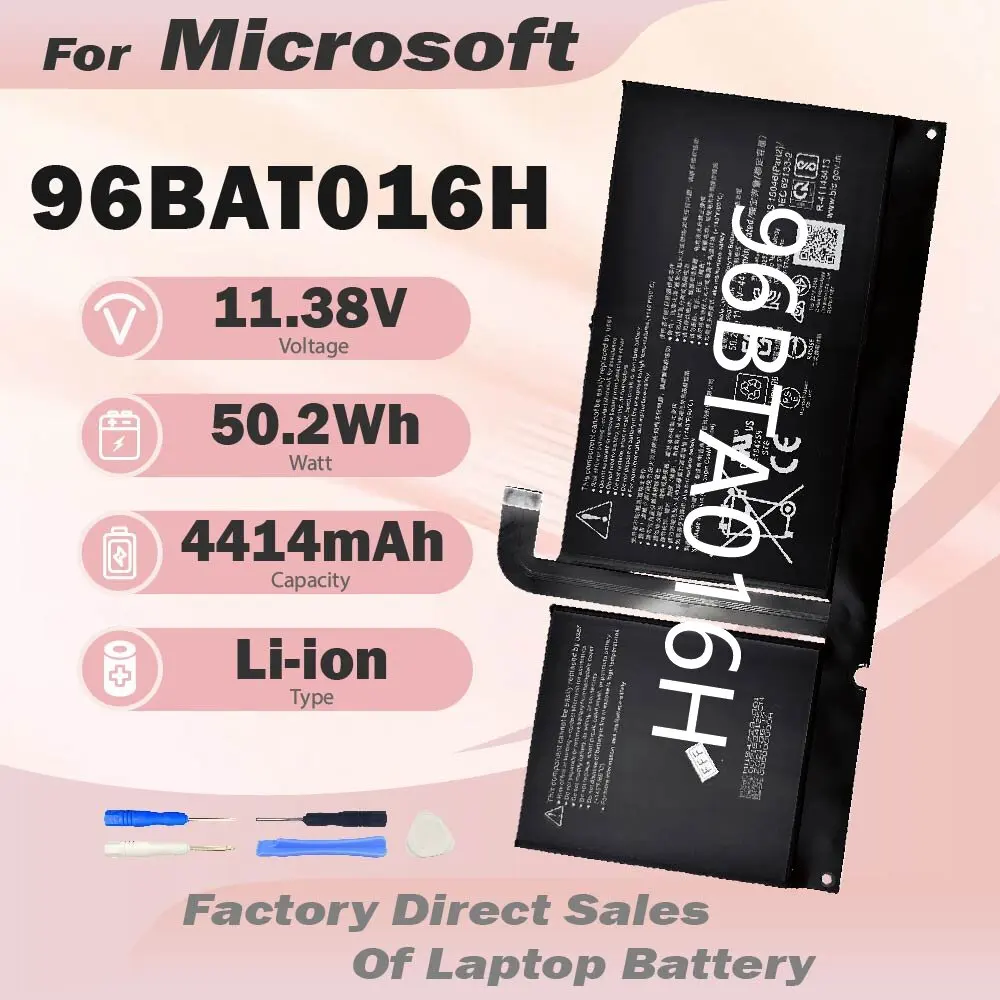 

96BTA016H 96BTA015H DYNC01 New Battery Replacement for Microsoft Surface Pro 8 Type 1982 Type 1983 2021 Series Tablet 50.2Wh