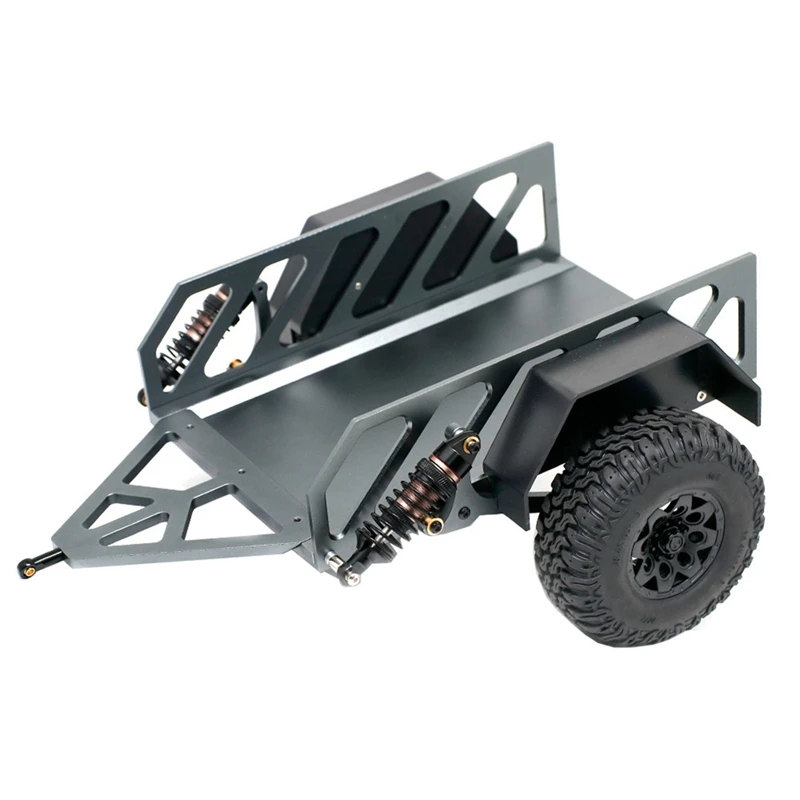 1/10 Remote Control Model Climbing Car Modification Simulation Cnc Trailer D90 Scx10 Trx4 Metal Small Trailer Bucket