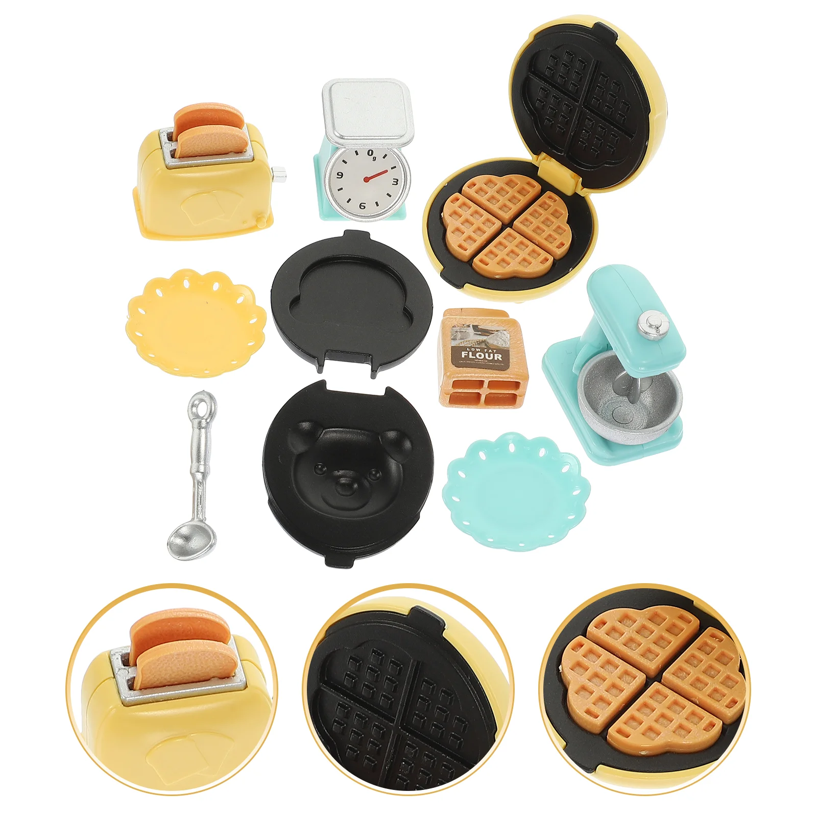 Dollhouse Cooker Toys Models Miniature Decorate Accessories Plastic Accessory Micro Scene Room Kitchenware Scale Layout