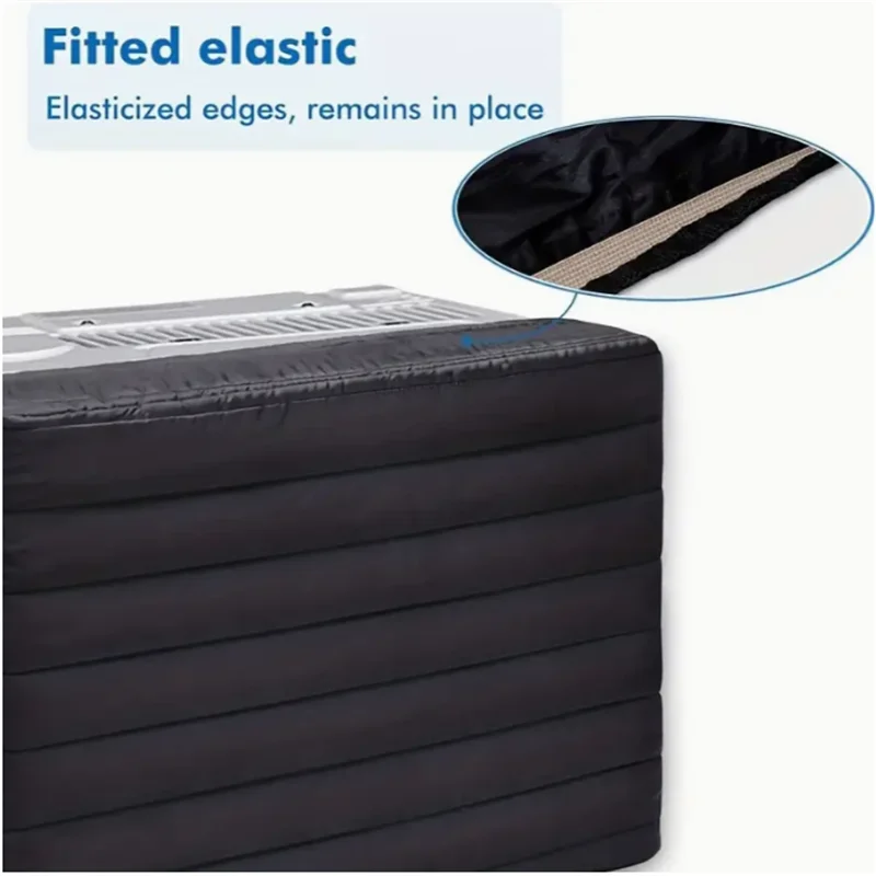 All Inclusive Air Conditioning Protective Cover Quilted Fabric Indoor Air Conditioning Cover Dust Protection Elastic Opening