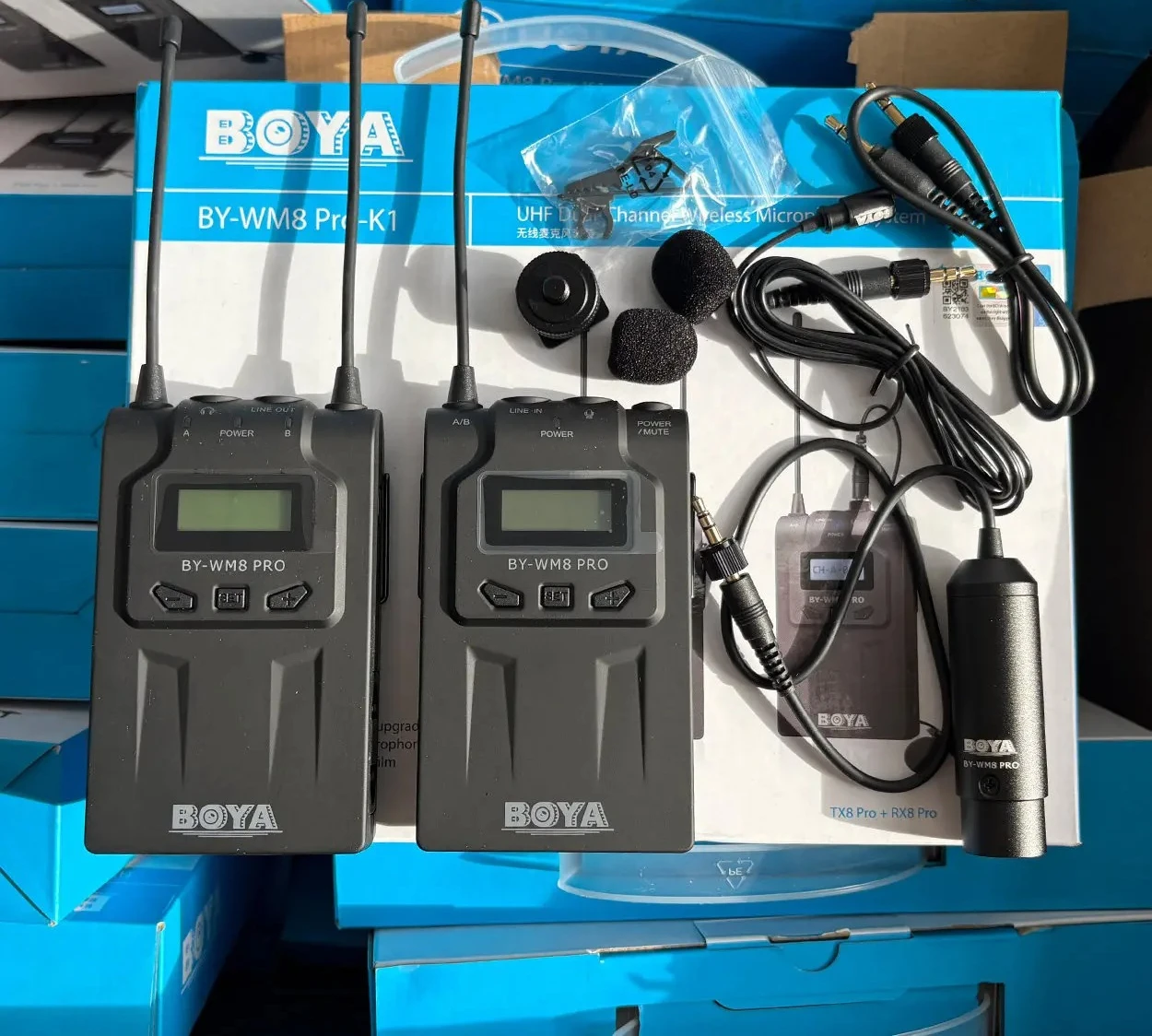 BY-WM8 Pro-K1 wireless lavalie - Wireless Lavalier Microphone Dual Receiver ulasan dan harga