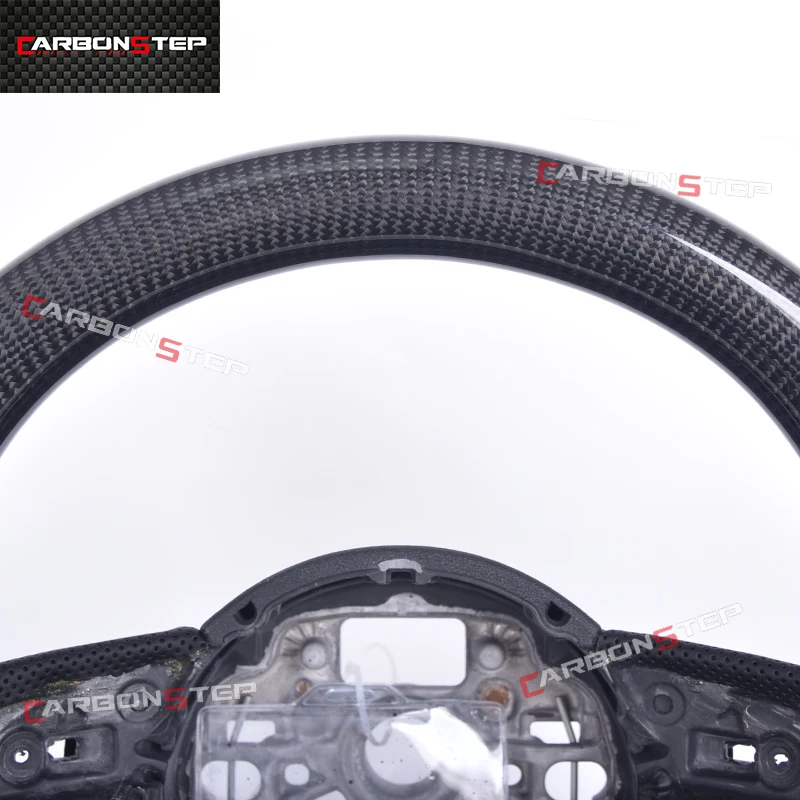 Car Perforated Leather Carbon Fiber Steering Wheel For Audi RS3 RS4 RS8 S3 S4 S5 A3 A4 A5 B8 B9 B7 C7 C6 C8 8V 8P B8.5 B6 B5