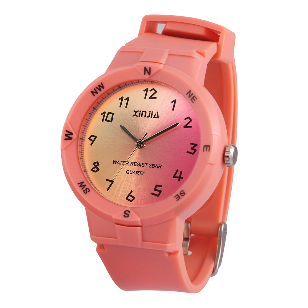 Boys Girls Students Casual Fashion Square Pointer Quartz Watch Waterproof Wristwatch