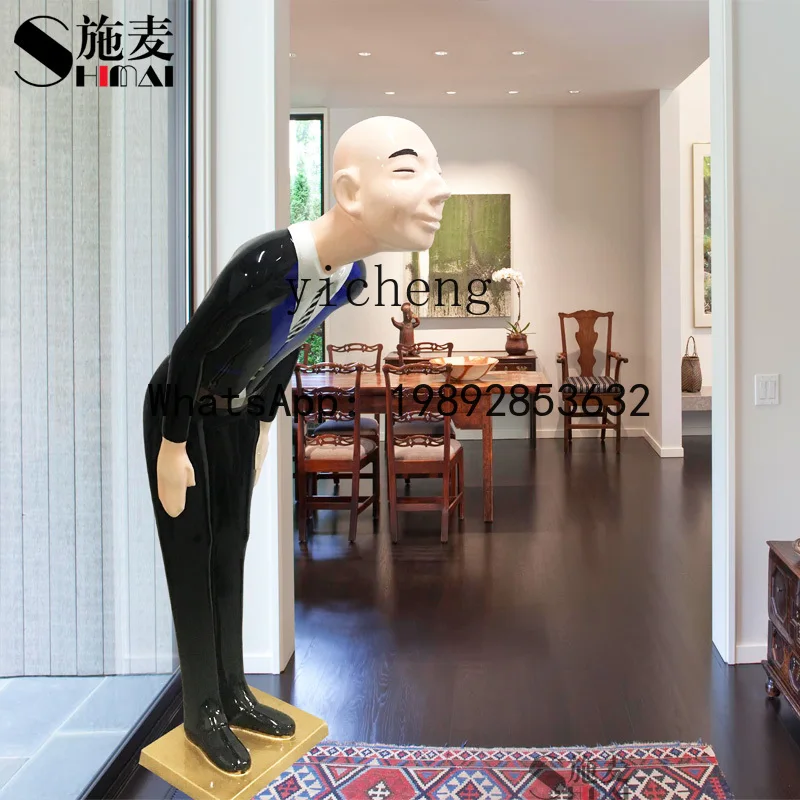 Creative Personality Bow Welcome Character Ornament Shopping Mall Store Restaurant Large Lucky Decoration