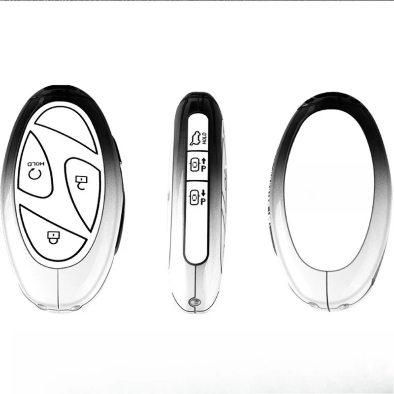 

Premium Zinc Alloy Key Cover Case for Hyundai Sonata 11th Generation (2024) - Protective Key Fob Shell Key Bag Chain