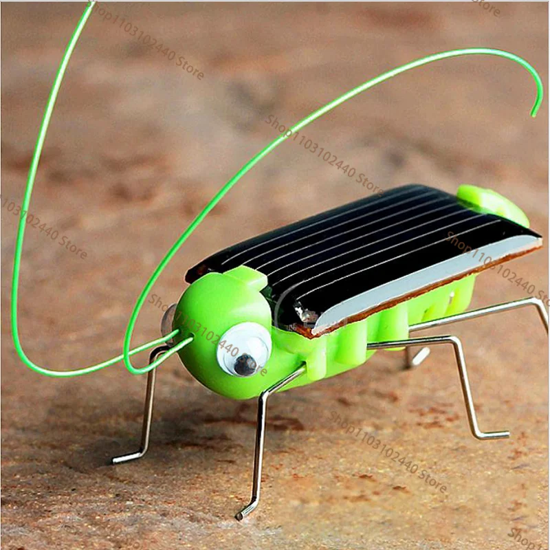 Brinquedo robô gafanhoto solar, presente educacional de insetos em movimento moventes movidos a energia solar para crianças, quebra-cabeça científico engraçado, sem necessidade de baterias