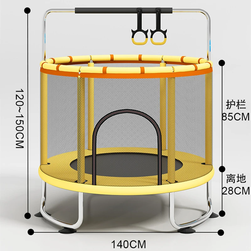 Trampoline Children\'s Indoor Home Trampoline Jumping Bed Children\'s Baby Dabble Bed Family Small Protective Net Bouncy Bed Toys