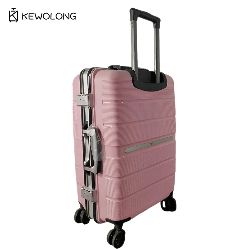 PP Hardside Spinner Suitcase, Large Capacity Carry On Luggage with Lock & 4 Wheels, Lightweight Durable Travel Trolley