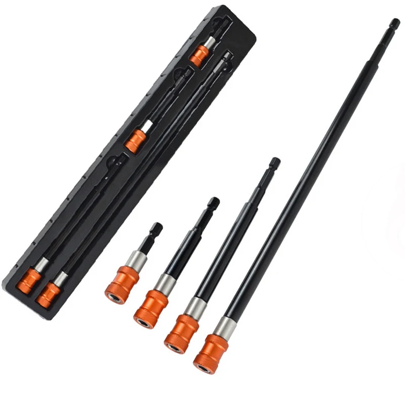 Drill Bit Extension Rod Featuring Magnetic Hex Quick Release and Robust Metal Construction for Long Term Operational Reliability