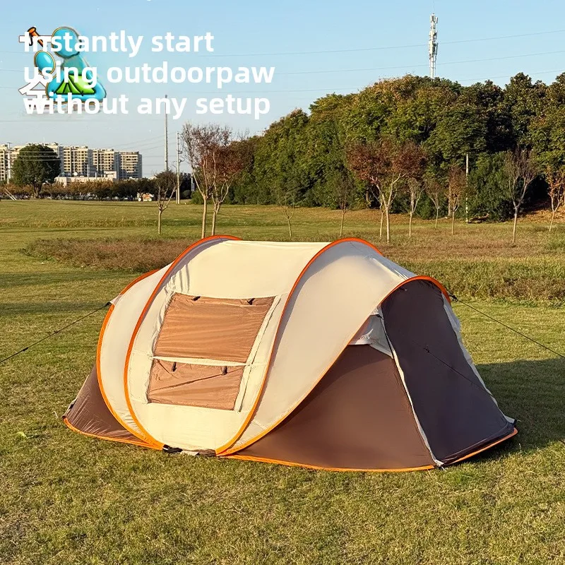 Outdoor camping Automatic quick-opening pop-up boat tent Portable windproof and rainproof Thickened hand-thrown camping tent