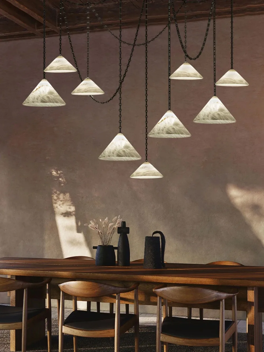 

2025 Chandelier Alabaster Lustre Suspension Luminaire Lampen Pendant Light For Foyer Dinning Room