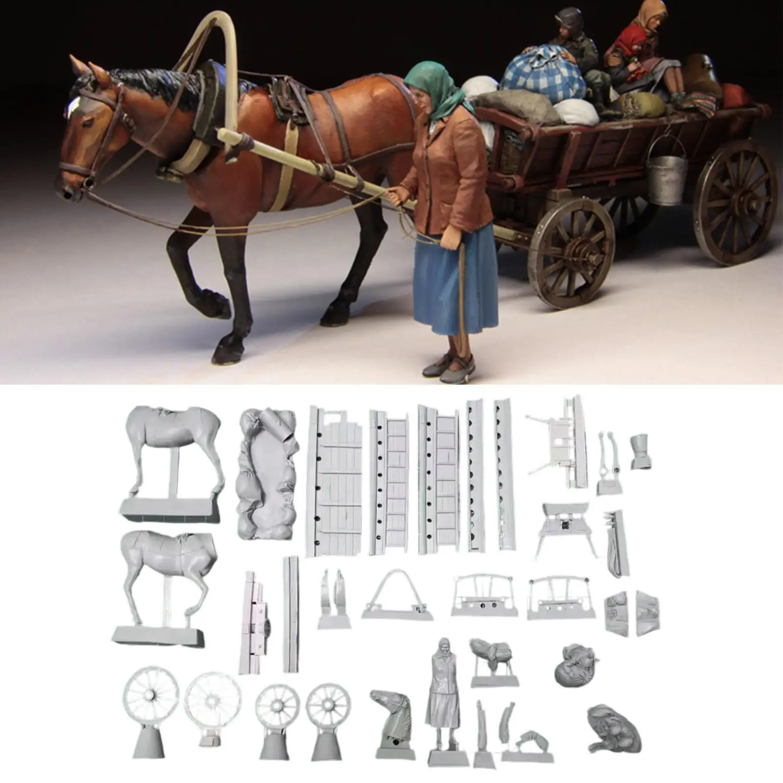 

1/35 фигурки из смолы в разобранном и неокрашенном виде, женские и детские миниатюрные советские игрушки для детей, коллекция моделей игрушек «сделай сам»