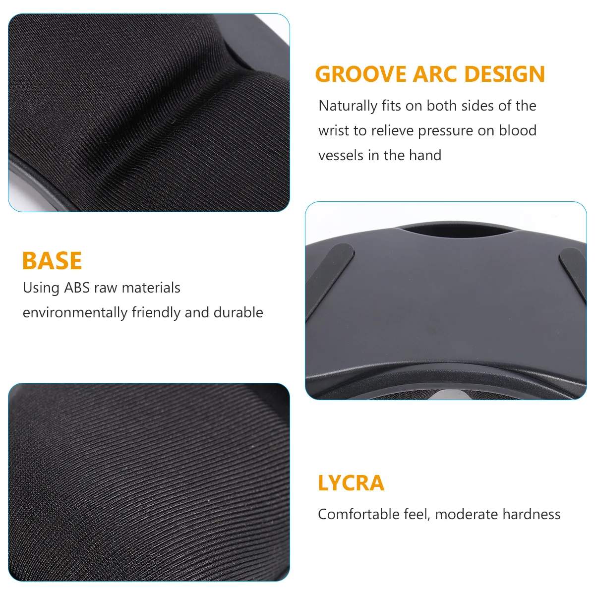 

1pcs Mouse Rest Memory Foam Ergonomic Hand Pillow For Computer Office Gaming Black Large Size Wrist Support Pad Mouse Wrist
