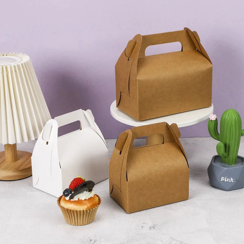 10/20pcs Kraft Paper Gift Box Containers for Wedding Birthday Packaging Party Favor Goodies Candy Treat Boxes