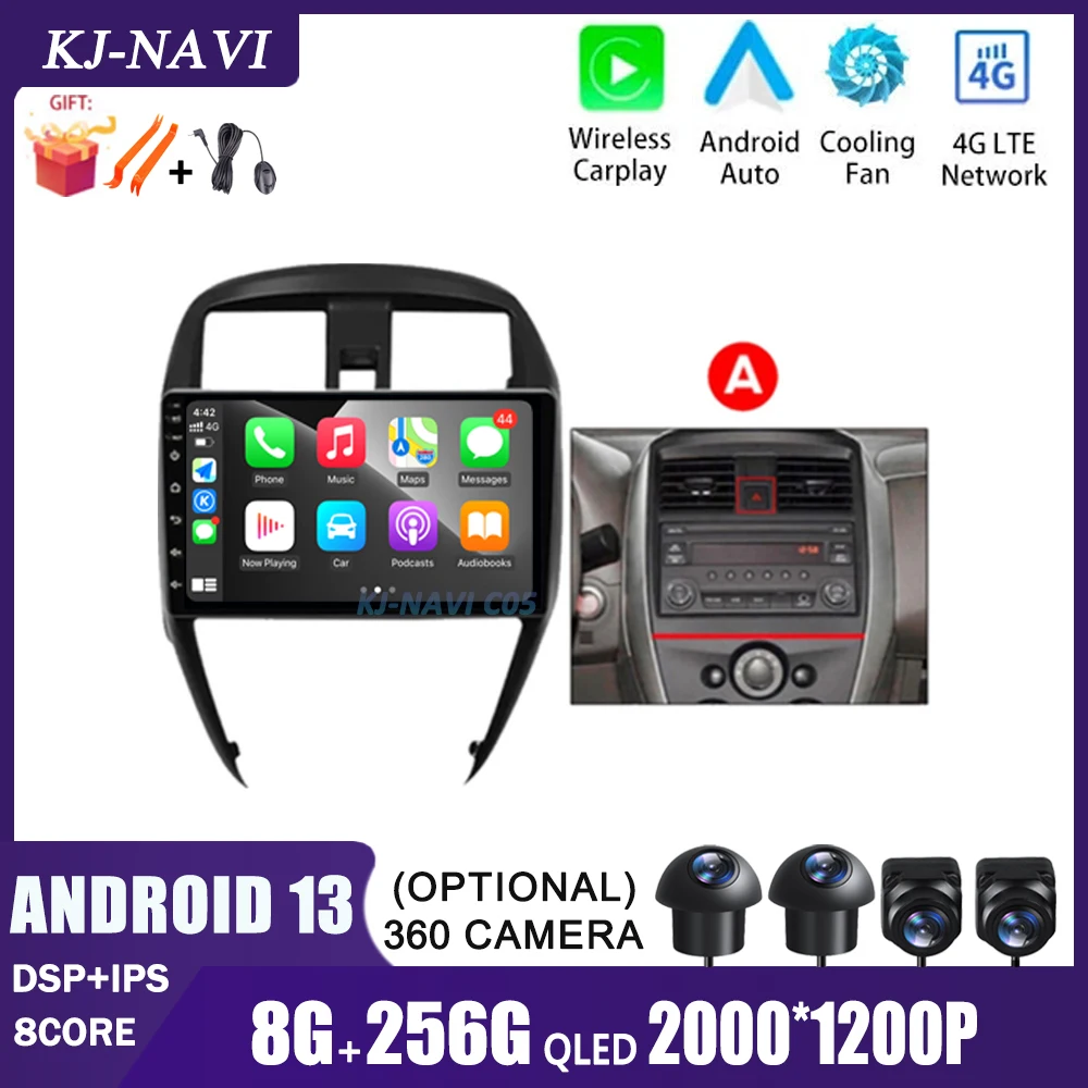 

10.1" Android 13 For Nissan Note 2 E12 2012 - 2021 Car Auto Radio Multimedia Player 4G Lte WIFI DSP IPS GPS Navigation