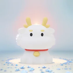 Cartoon Silicone Loong Lamp, Colorful Lights for Kid‘s Bedroom Bedside Decor, Holiday Gifts, Type-C Rechargeable, LED NightLight