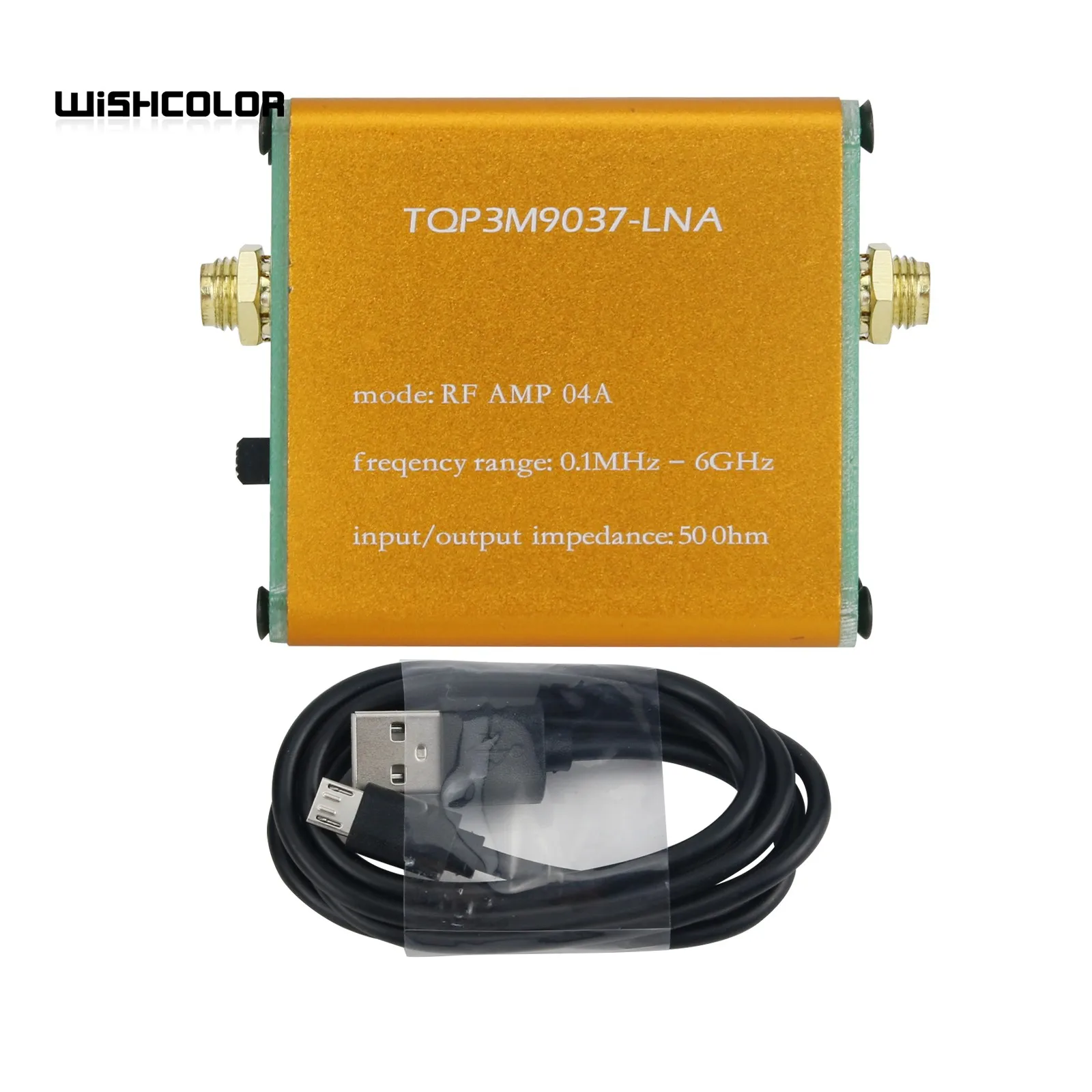 Wishcolor RF AMP 04A 0.1MHz-6GHz Low Noise Amplifier TQP3M9037-LNA RF Amplifier Module (with Battery)