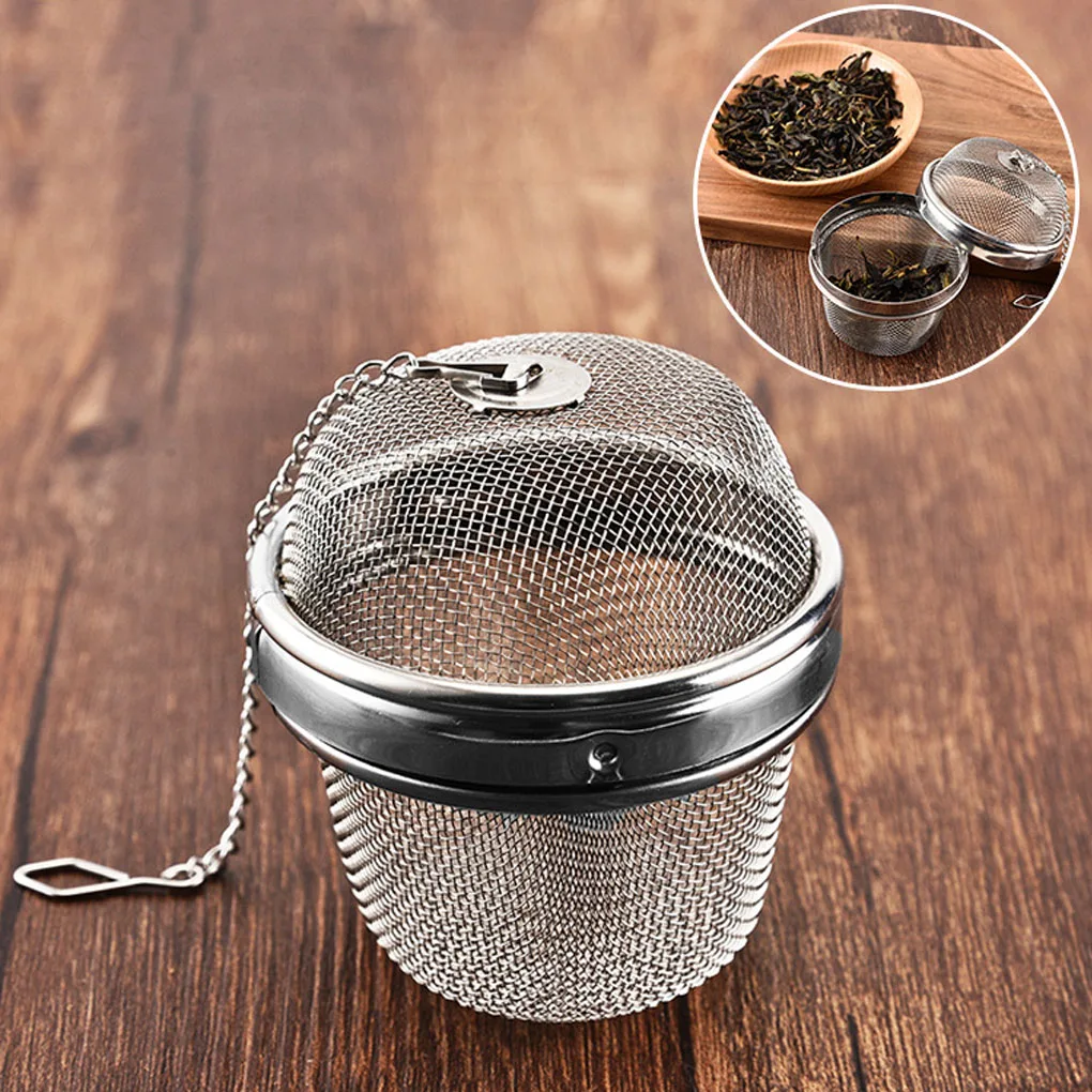 Infusor de té de malla de acero inoxidable, filtros para té suelto, especias de hierbas, coladores de té de bolas