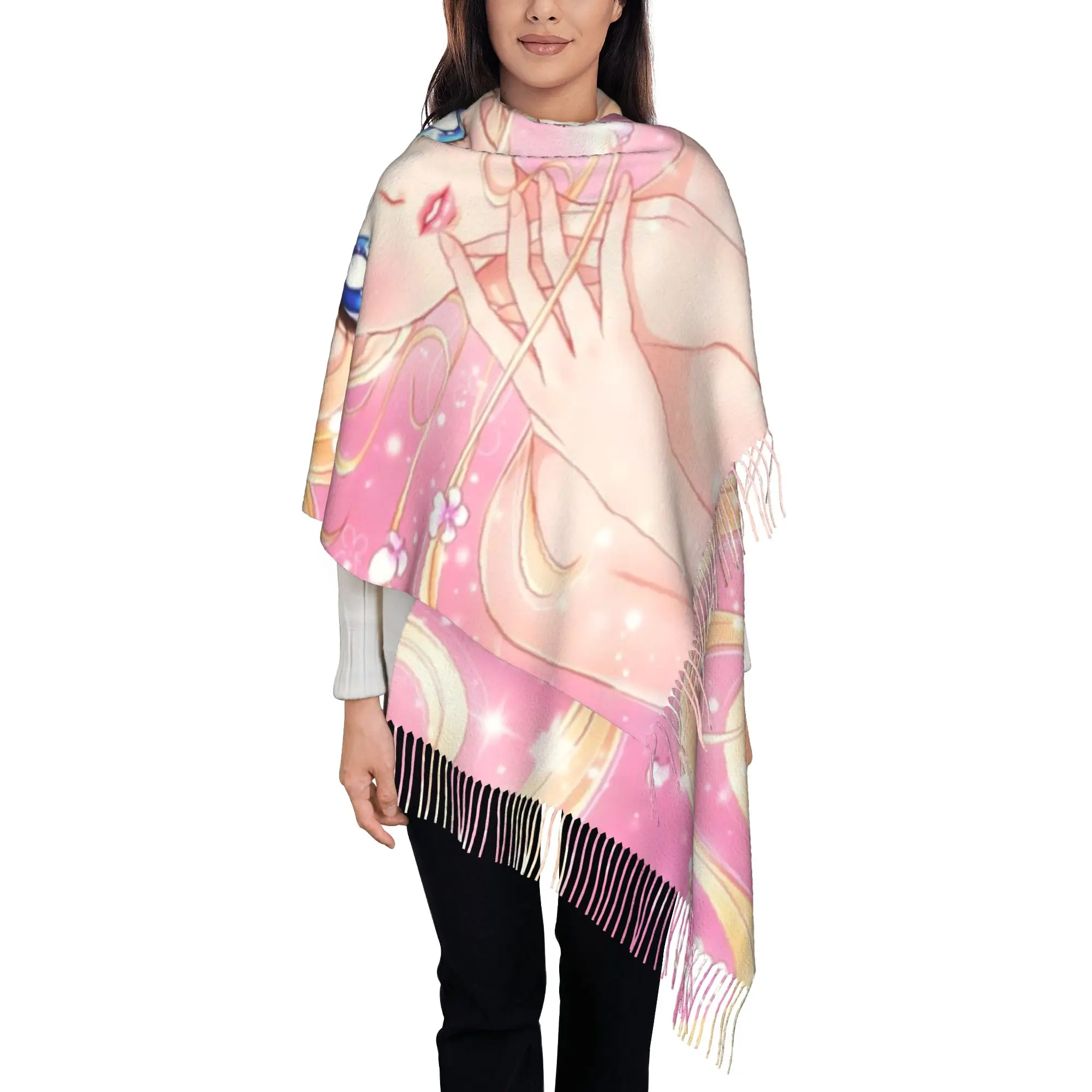 Sailor MoonTassel Scarf S-Sailor Moon In Autumn Classic Winter Warm Gifts Scarf