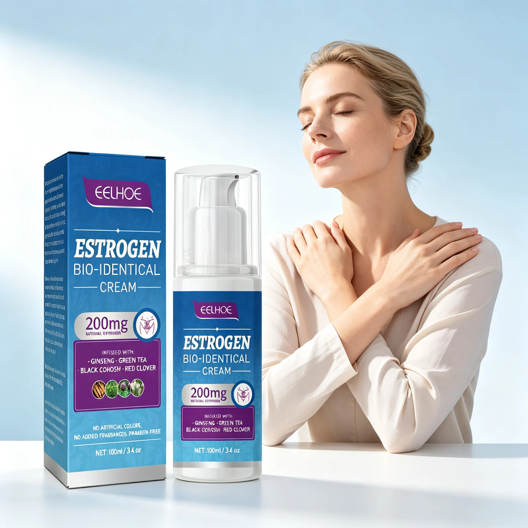 Balanced estrogen soothing cream relieves fatigue, night sweats, mood swings, reduces female menopause care cream