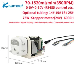 Kamoer 70-1520m/min MED57-KK1800 Embedded High Flow Peristaltic Pump 24V Stepper Adjustable Speed Dosing Pump Support CAN/RS485