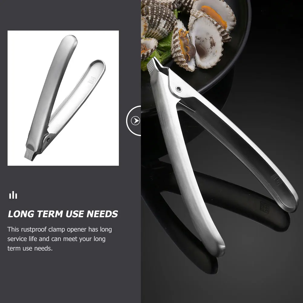 

Stainless Steel Opener Kitchen Gadgets Daily Use Clip Shucking Tool Reusable Clam Clip Metal Clam Opening Tool Seafood Tools