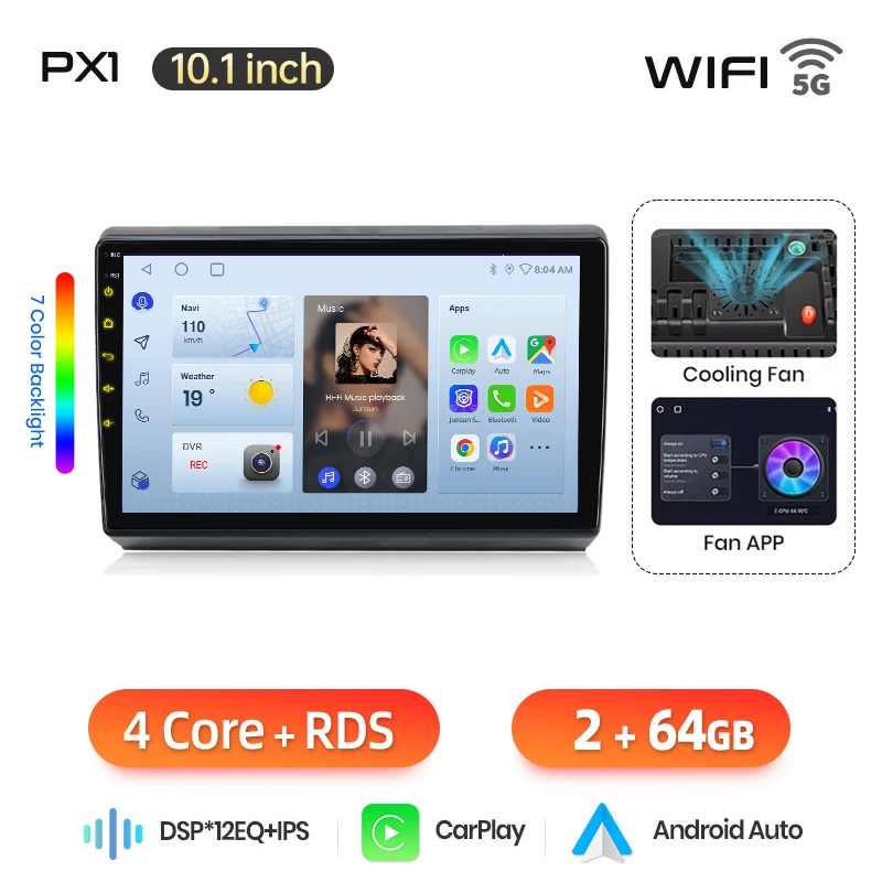 AWESAFE Draadloze CarPlay Android Auto Radio voor VW Volkswagen Caddy 2005 - 2015 GPS Navigatie Plug and Play RDS DSP CAN-BUS Behoud van originele functies