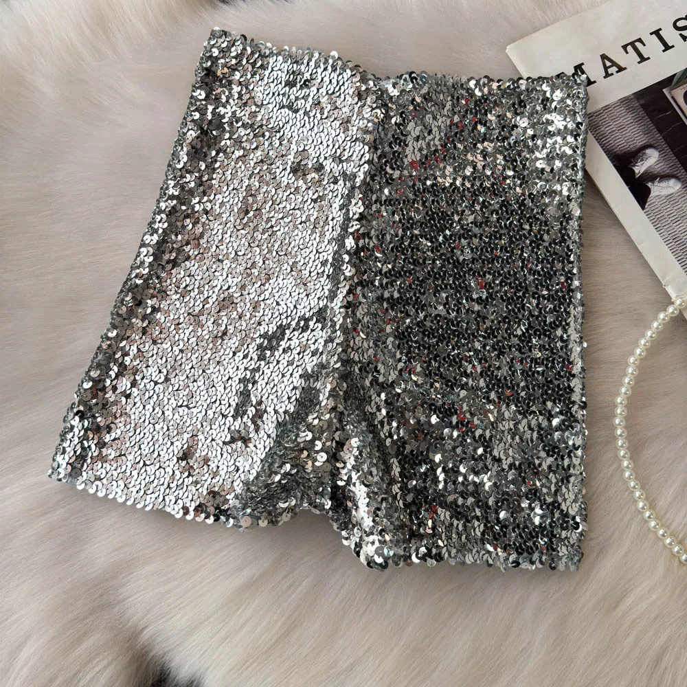 Shinny Sequins Short Pants Women Hot Summer High Waisted Female Booty Shorts Sexy Girl Streetwear Y2k Short Pants Dropshipping