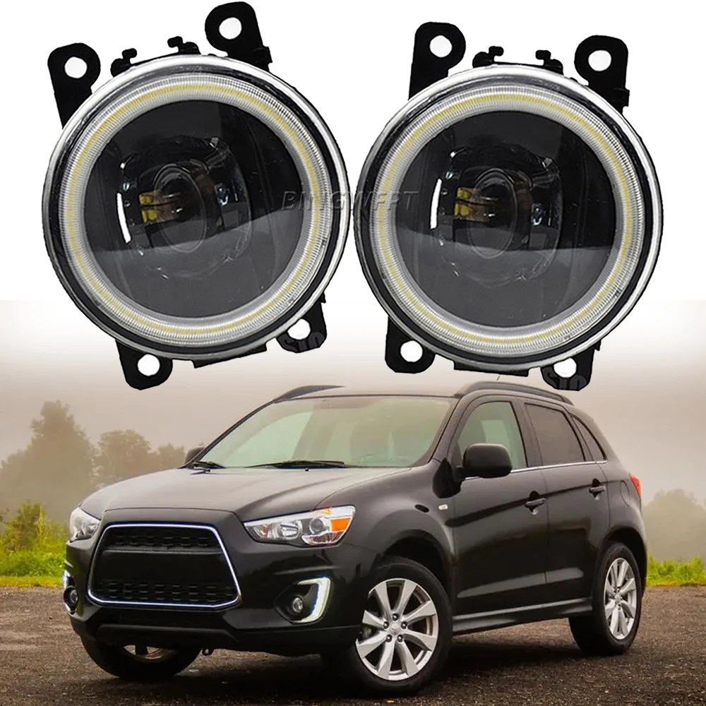 DRL Fog Light For Mitsubishi Outlander Sport RVR ASX 2011 2012 2013 2014 2015 2016 2017 2018 LED Headlight Angel Eyes