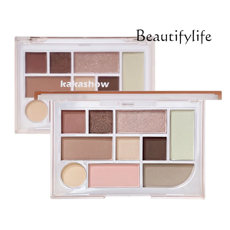 Ten-color eyeshadow comprehensive face disc Multifunctional eyeshadow disc Concealer blush integrated new daily