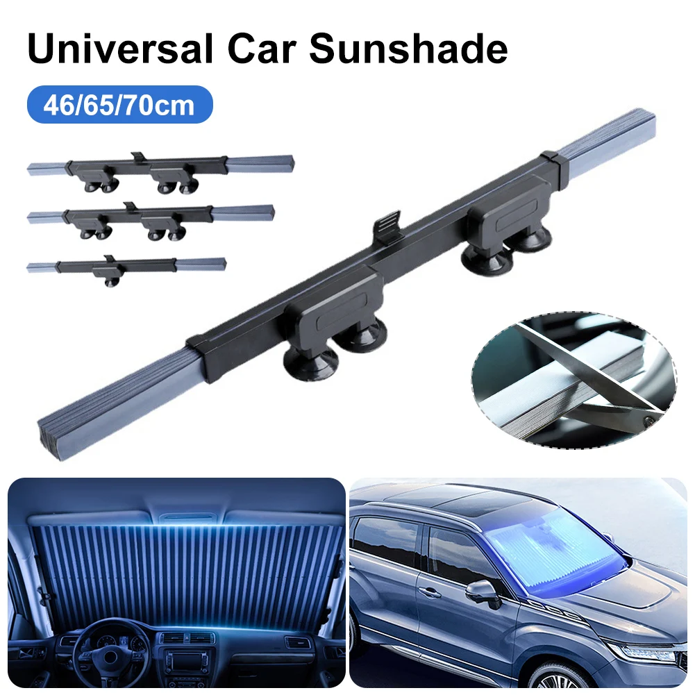 Parasol para coche de 46/65/70cm, cubierta para parabrisas delantero y trasero, protección solar de verano para ventana de coche con aislamiento térmico, sombreado frontal