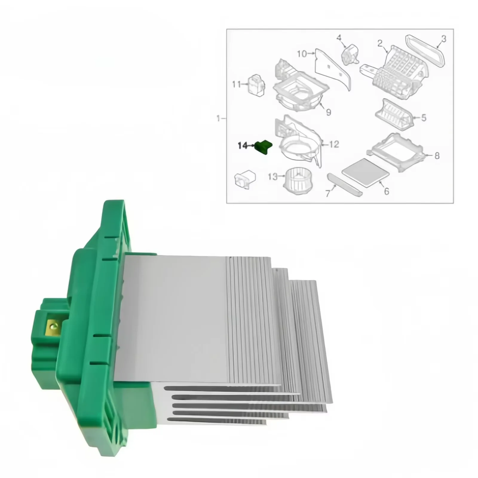

Radiator Fan Blower Motor Resistance For 10-17 Hyundai Santa Fe Sport Azera Sonata Kia Optima Sportage 97235-3SAA0 972353SAA0