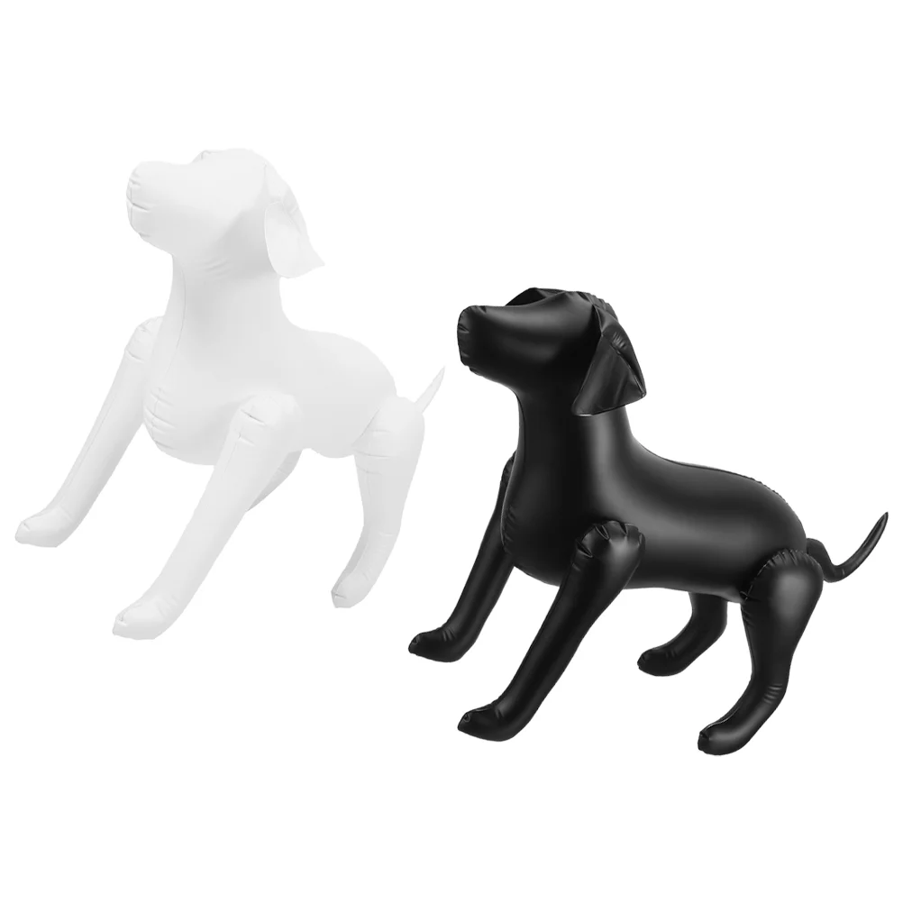 

2 Pcs Pet Clothing Model Stage Prop Self Standing Dogs Display Sculpture Inflatable Clothes Mannequin