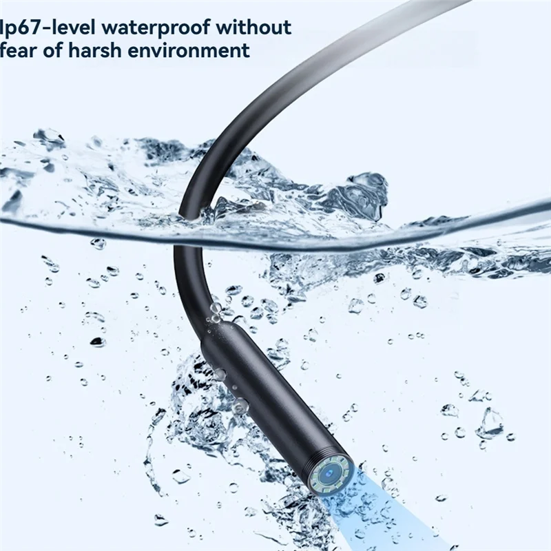 Repair Tools Car Diagnostic Tools 8Mm 8LED Camera Endoscope Type-C Micro-Type Adapter 5M Cable 2000K Pixels-A99D