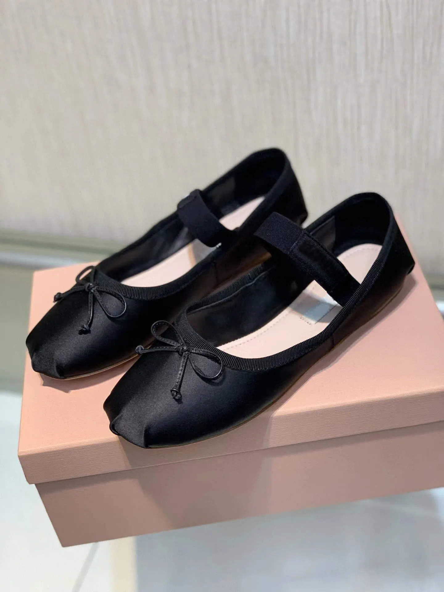 

Women's Shoes Satin Ballerinas Slip-on Ballet Fashion Show Bow Logo-strap Ballerina Shoes Logo Brand Vipol 9992401240956