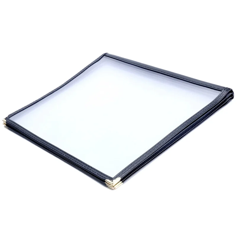 ABWR-4Pcs أغطية قائمة المطاعم الشفافة لحجم A4 على شكل كتاب مقهى بار 4 صفحات 8 عرض