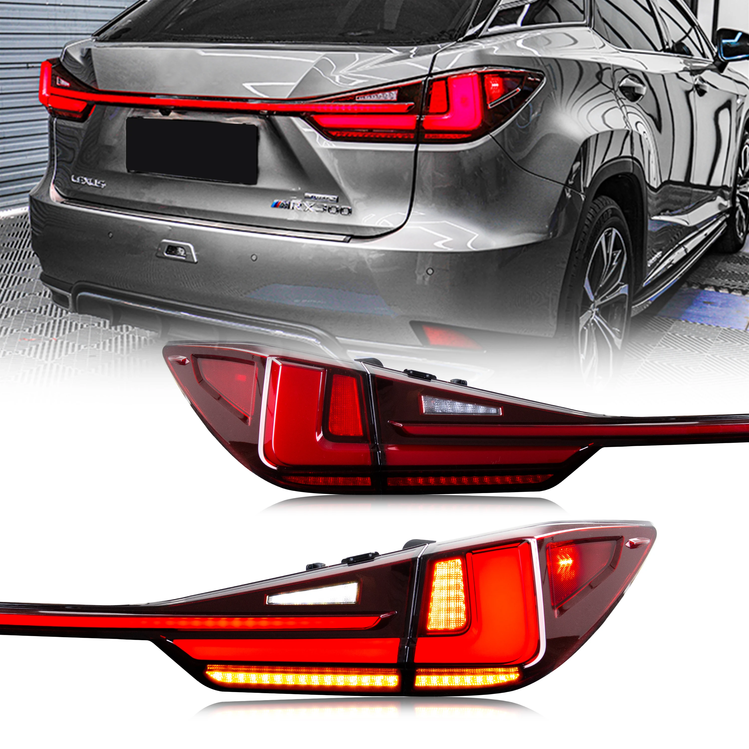 

LED Tail Lights with Trunk Lamp for Lexus RX350 RX350H 2016-2021 Switchback Start-up Animation Rear Lamps Assembly