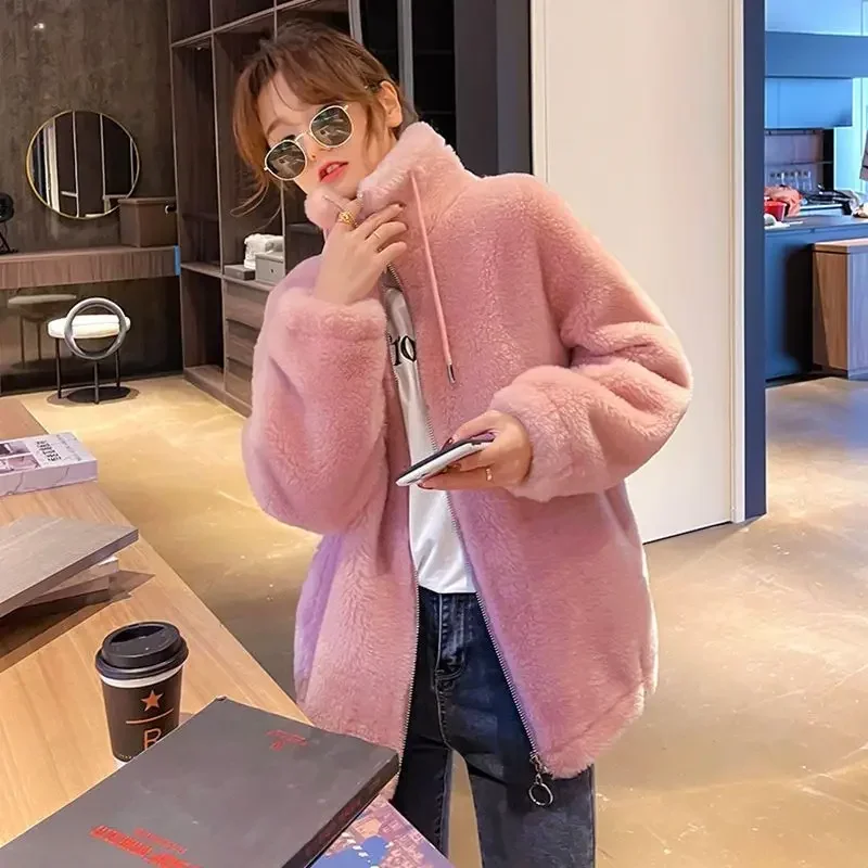 Spring Autumn Solid Color Female Coat Fleeced Clothing Promotion 2025 Trend Offer Great New Products Women's Jackets Long Sleeve