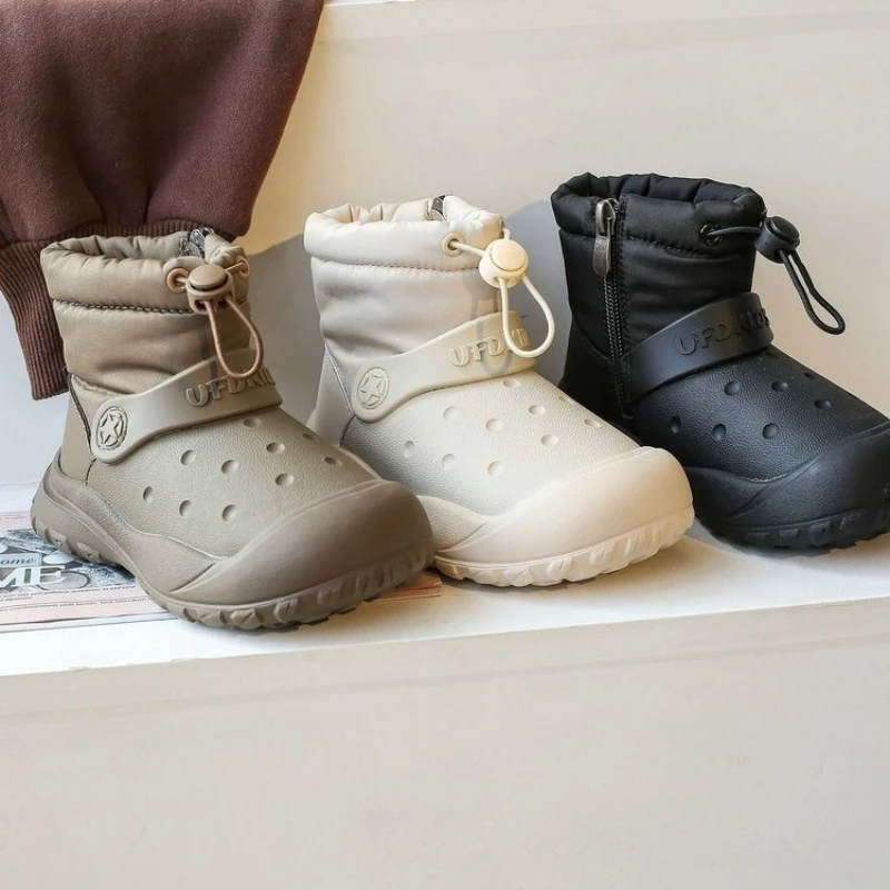 

2025 Winter New Kids Snow Boot Simple and Versatile Girls Ankle Boots Comfort Anti Slip Boys Boots Lightwe Child Cotton Boot