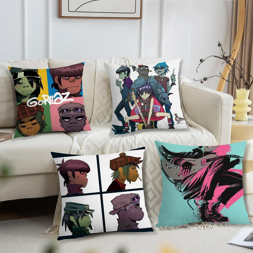 Virtual Singer G-Gorillaz Band cushion cover For Pillow Printing Sofa Decoration Home Car Room Coffee Office Nordic Simplicity